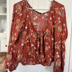 Floral Rust Women's Top